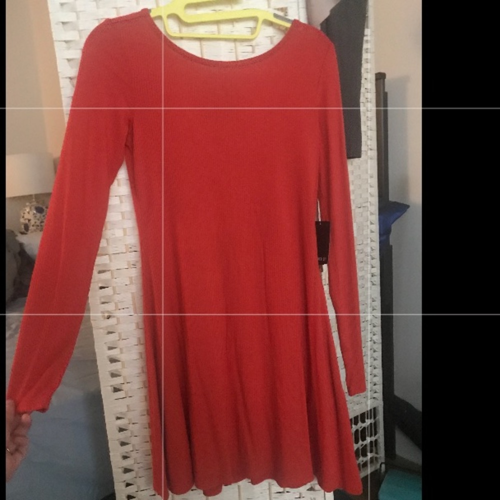Burnt Orange Long sleeve Dress